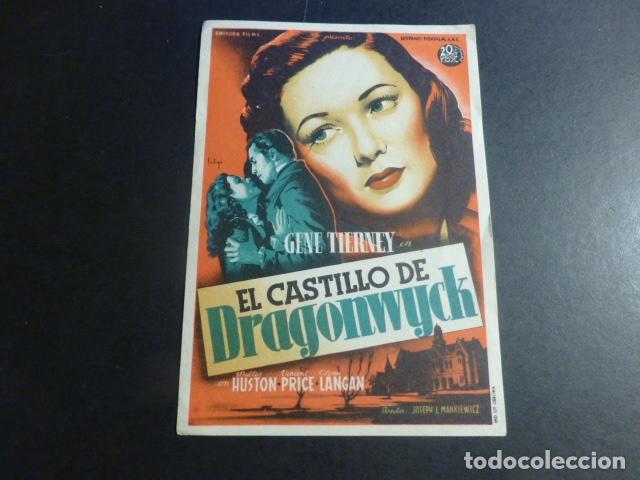 Cine: EL CASTILLO DE DRAGONWYCK PROGRAMA DE MANO SIN PUBLICIDAD - Foto 1