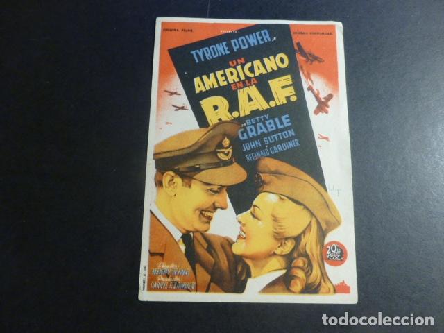 Cine: UN AMERICANO EN LA RAF PROGRAMA DE MANO SIN PUBLICIDAD - Foto 1