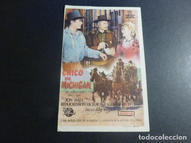 Cine: EL CHICO DE MICHIGAN PROGRAMA DE MANO SIN PUBLICIDAD - Foto 1