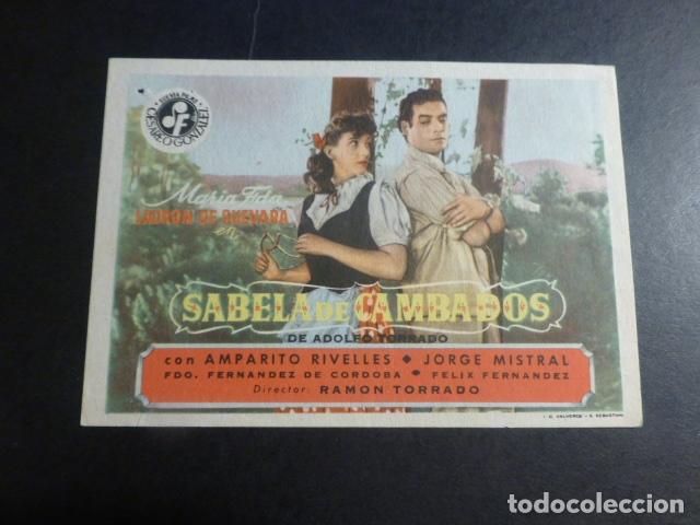 Cine: SABELA DE CAMBADOS PROGRAMA DE MANO SIN PUBLICIDAD - Foto 1