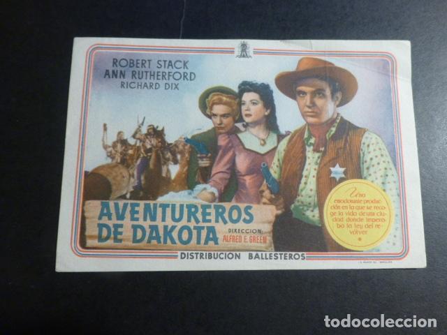 Cine: AVENTUREROS DE DAKOTA PROGRAMA DE MANO SIN PUBLICIDAD - Foto 1