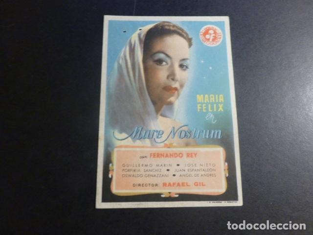 Cine: MARE NOSTRUM PROGRAMA DE MANO SIN PUBLICIDAD - Foto 1