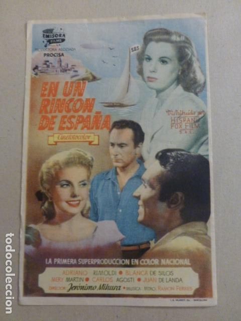 Cine: EN UN RINCON DE ESPA&Ntilde;A PROGRAMA DE MANO SIN PUBLICIDAD - Foto 1