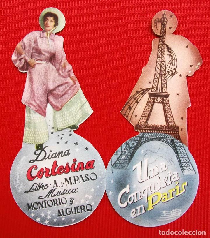 Cine: PROGRAMA TROQUELADO. UNA CONQUISTA EN PARIS. TEATRO AVENIDA. BURGOS. AÑOS 50.
