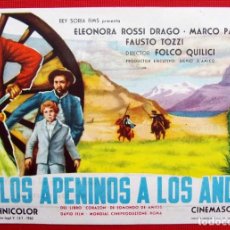 Cine: PROGRAMA. DE LOS APENINOS A LOS ANDES.. Lote 196985896