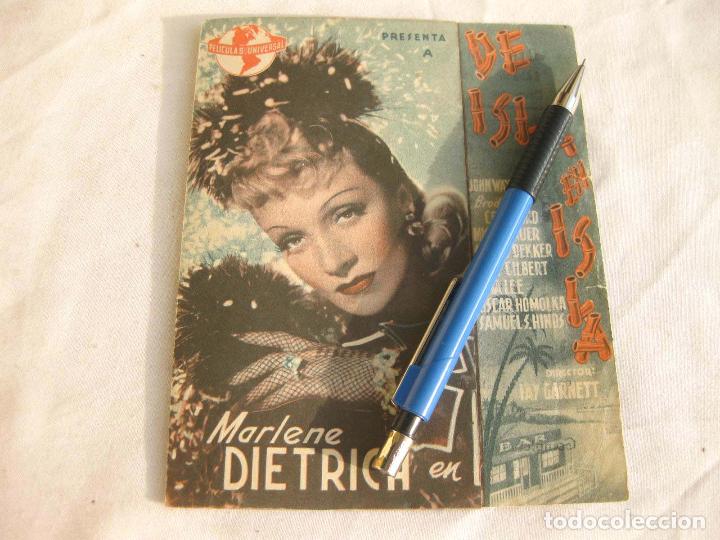 Cine: PROGRAMA DE MANO DE LA PEL&Iacute;CULA DE CINE DE ISLA EN ISLA. MARLENE DIETRICH - Foto 3