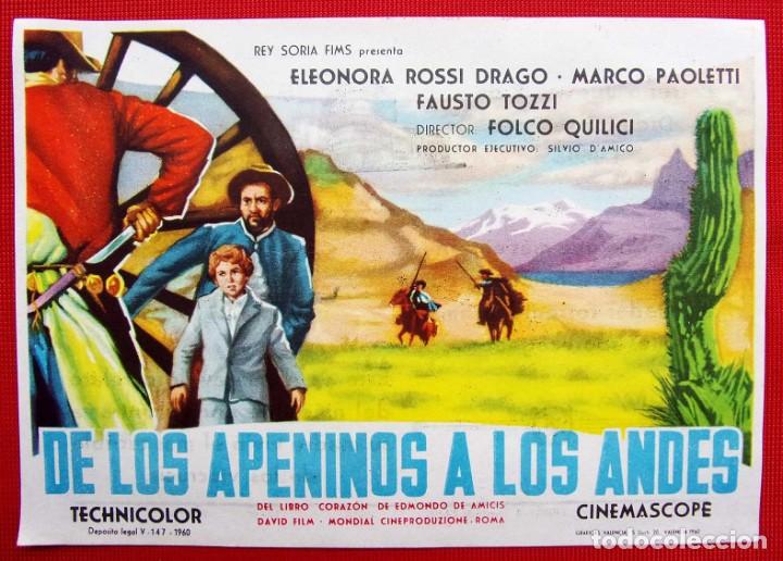 Cine: PROGRAMA. DE LOS APENINOS A LOS ANDES. - Foto 1