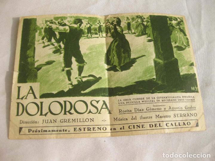 Cine: PROGRAMA DE MANO DESPLEGABLE DE LA PEL&Iacute;CULA LA DOLORODSA - Foto 3