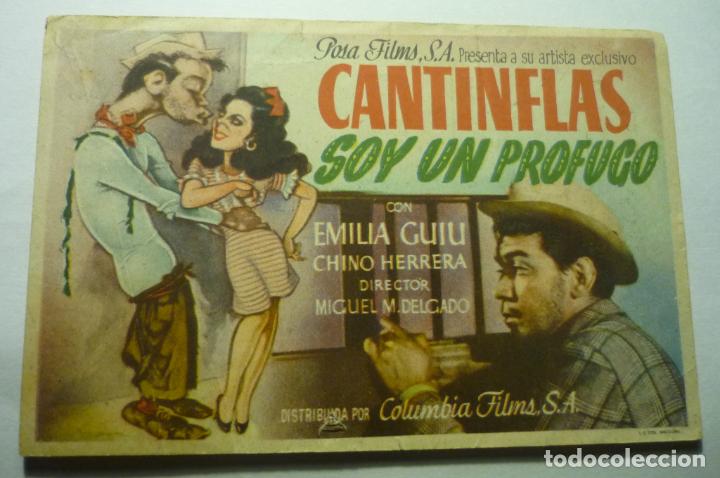 Cine: programa soy un profugo .-cantinflas  publicidad - Foto 1