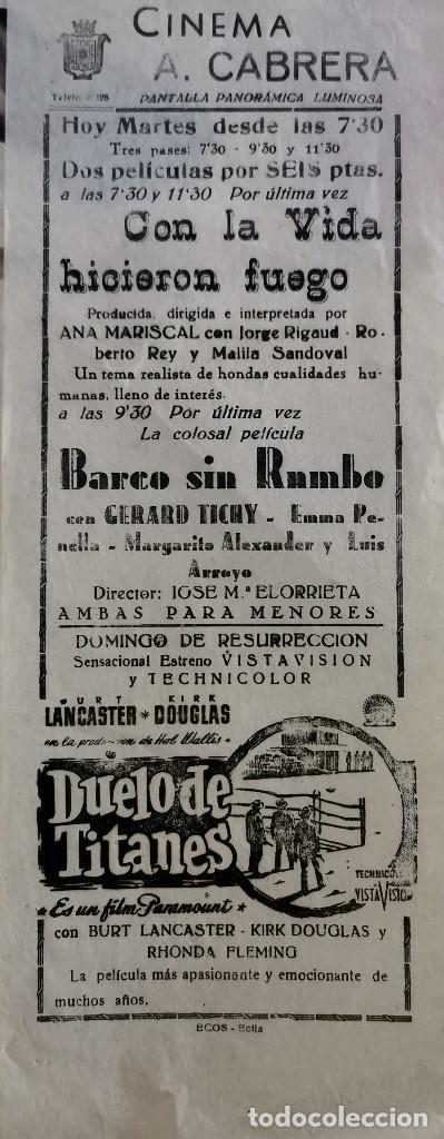 Cine: DUELO DE TITANES, FOLLETO LOCAL - Foto 1