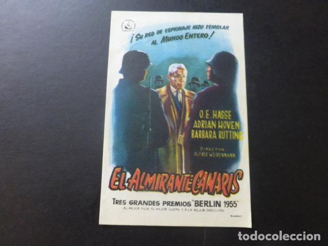 Cine: EL ALMIRANTE CANARIS PROGRAMA DE MANO SIN PUBLICIDAD - Foto 1