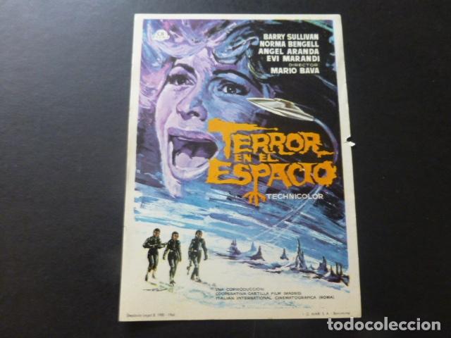 Cine: TERROR EN EL ESPACIO PROGRAMA DE MANO SIN PUBLICIDAD - Foto 1
