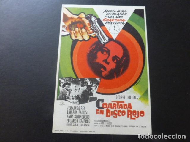Cine: COARTADA EN DISCO ROJO PROGRAMA DE MANO SIN PUBLICIDAD - Foto 1