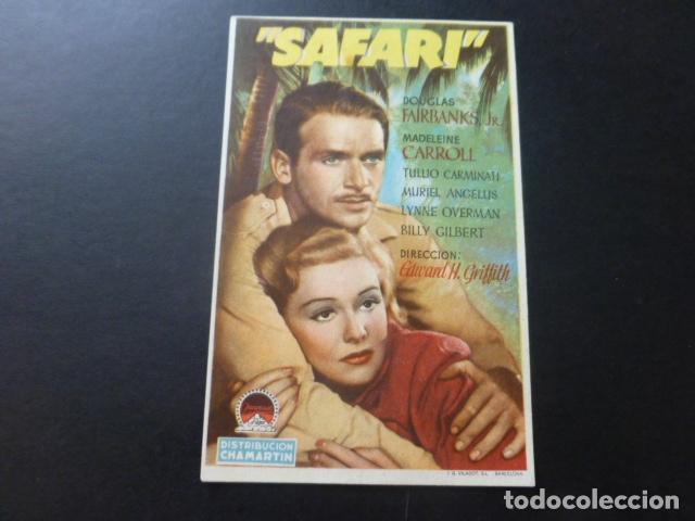 Cine: SAFARI PROGRAMA DE MANO SIN PUBLICIDAD - Foto 1