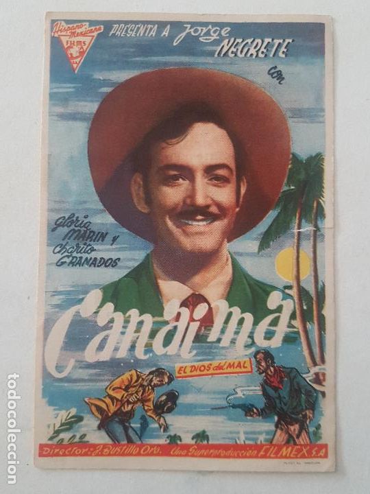 Cine: CANAIMA PROGRAMA DE MANO PUBLICIDAD CINEMA ESPA&Ntilde;A BADAJOZ - Foto 1