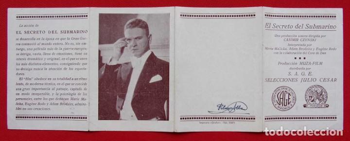 Cine: PROGRAMA. EL SECRETO DEL SUBMARINO. A&Ntilde;O: 1932. RARISIMO Y &Uacute;NICO EN VENTA. - Foto 2