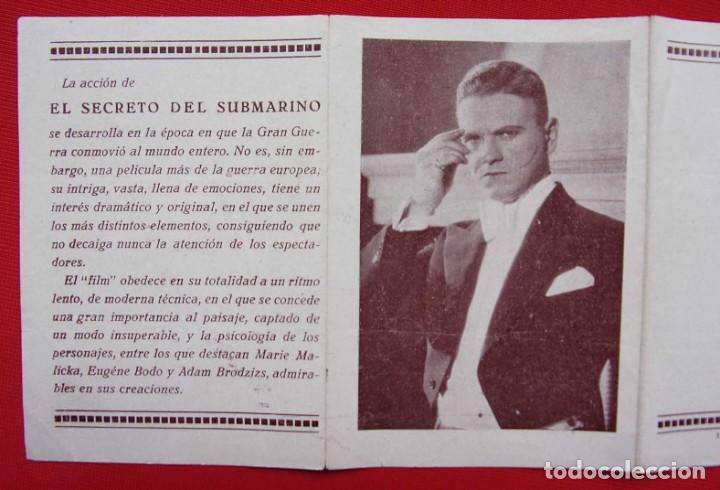 Cine: PROGRAMA. EL SECRETO DEL SUBMARINO. A&Ntilde;O: 1932. RARISIMO Y &Uacute;NICO EN VENTA. - Foto 4