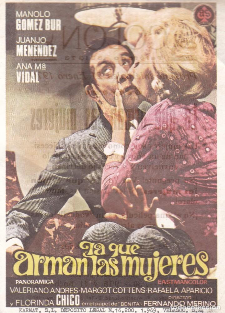 Cine: ALCOY - LA QUE ARMAN LAS MUJERES - 1970 - PROGRAMA DE MANO - Foto 2