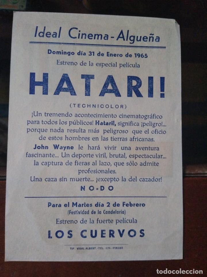 Cine: Programa cine Hatari . Ideal cinema. Algue&ntilde;a. Alicante. - Foto 2