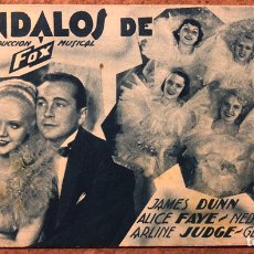 Cine: ESCÁNDALOS DE 1935 (JAMES DUN , ALICE FAYE, NED SPARKS,...). FOLLETO DE MANO FOX ESPAÑOL.. Lote 199082855