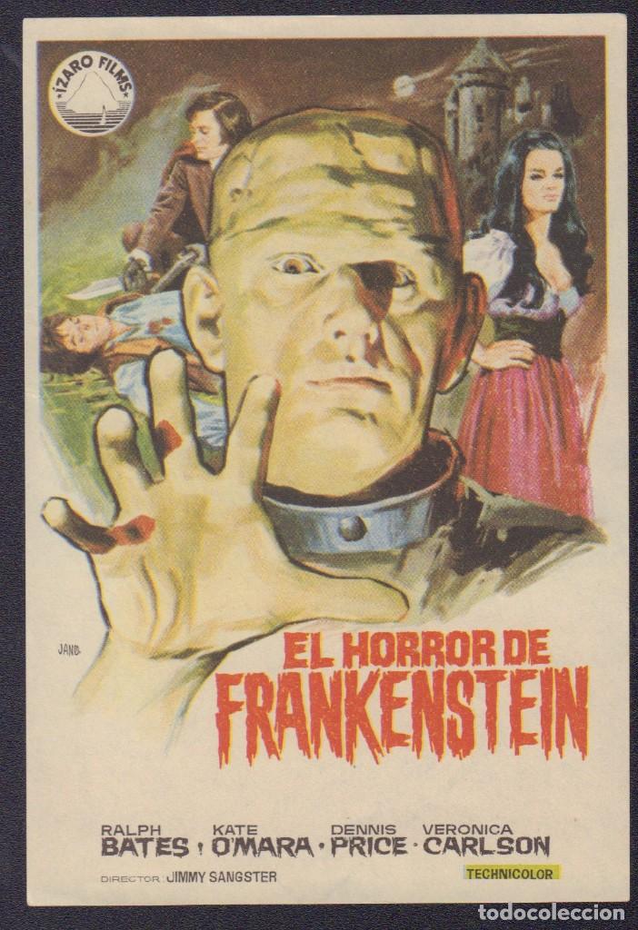 Cine: Programa sencillo de EL HORROR DE FRANKENSTEIN (1973) - Cine Victoria - Foto 1