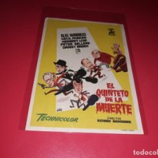  Foglietti di film di film antichi di cinema: EL QUINTETO DE LA MUERTE. PUBLICIDAD AL DORSO. AÑO 1955