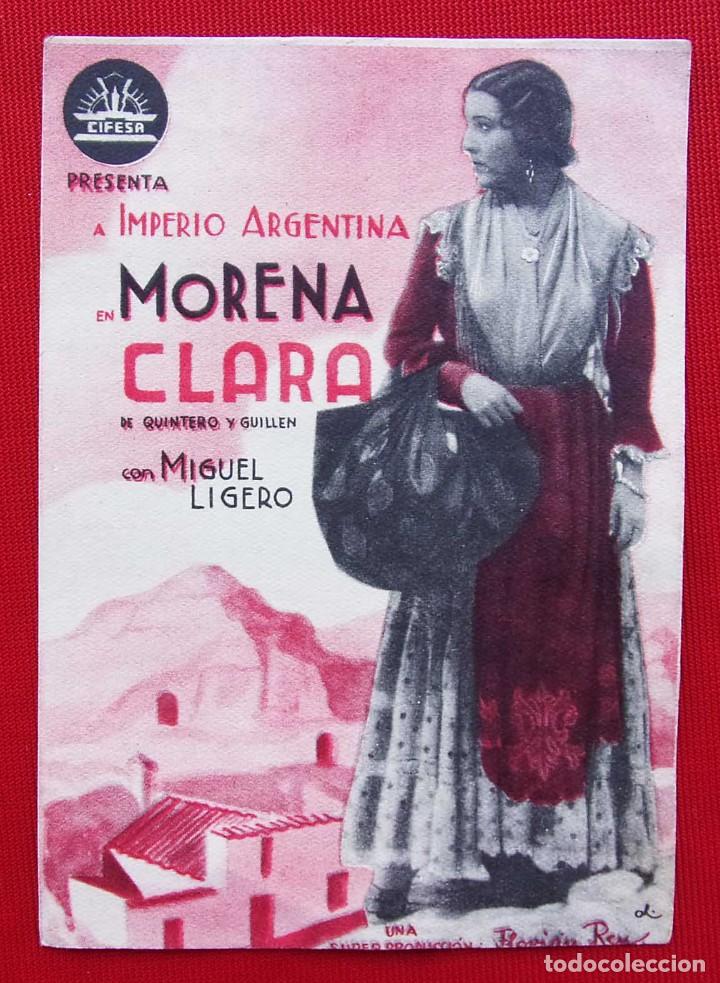 Cine: PROGRAMA. MORENA CLARA. IMPERIO ARGENTINA. CIFESA. - Foto 1