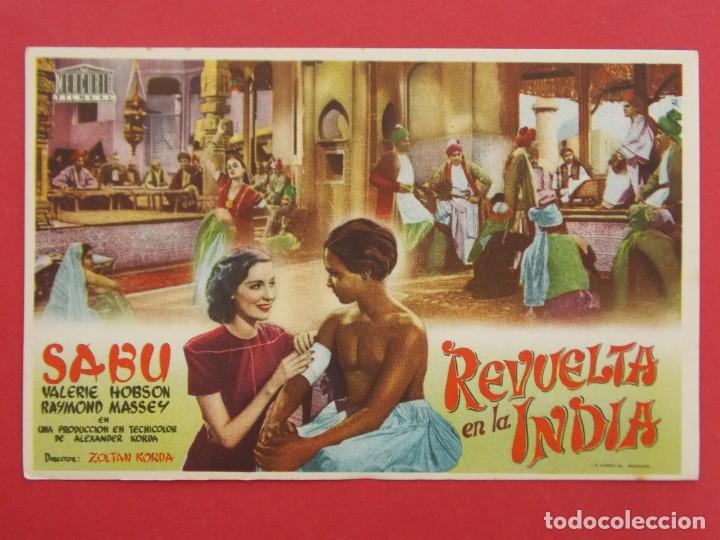 Cine: SABU , REVUELTA EN LA INDIA - A&Ntilde;O 1948 - FOLLETO - PROGRAMA CINE -  ... L680