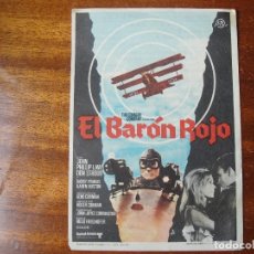 Cine: EL BARON ROJO / CORMAN - PUBLICIDAD CINE IGUALADA KURSAL SALON ROSA MUNDIAL NACIONAL - ENVIO GRATIS. Lote 200055617