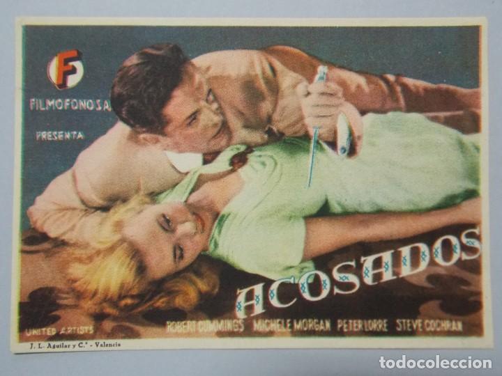 Cinema: ACOSADOS - A&Ntilde;O 1951 - FOLLETO - PROGRAMA CINE - ROBERT CUMMINGS ..L696