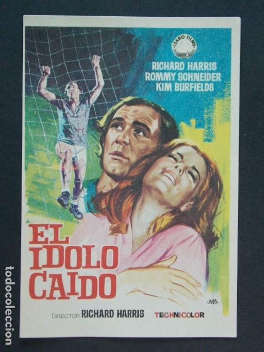 Cine: EL IDOLO CAIDO - A&Ntilde;O 1969 - FOLLETO - PROGRAMA CINE - RICHARD HARRIS - DIBUJANTE JANO .. L744