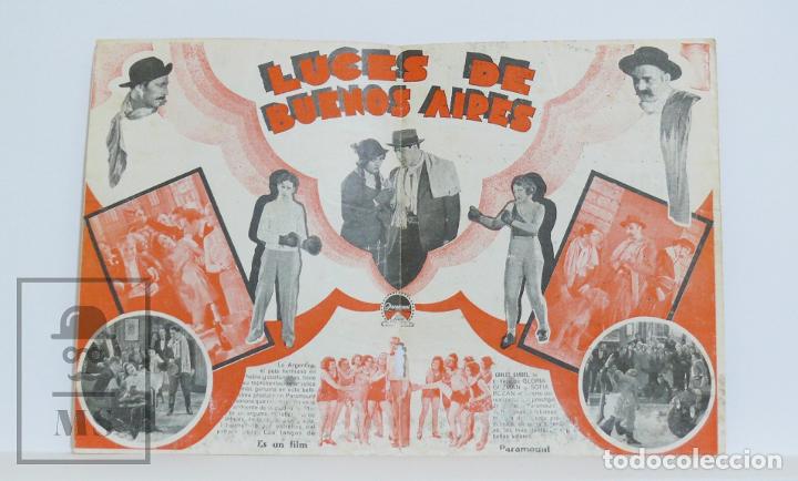 Cine: Programa de Cine Doble - Luces de Buenos Aires - Carlos Gardel - Paramount, 1931 - Foto 3