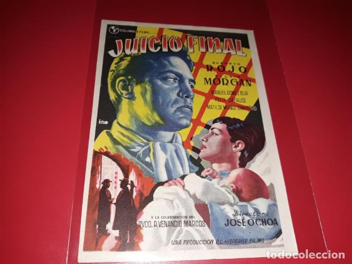 Cine: Juicio Final. Publicidad al dorso. A&ntilde;o 1955. - Foto 1