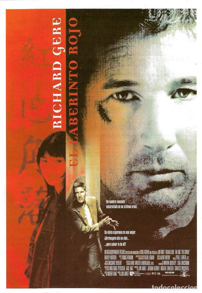 Cine: PN - PROGRAMA DE CINE - LABERINTO ROJO - RICHARD GERE - 1997. - Foto 1