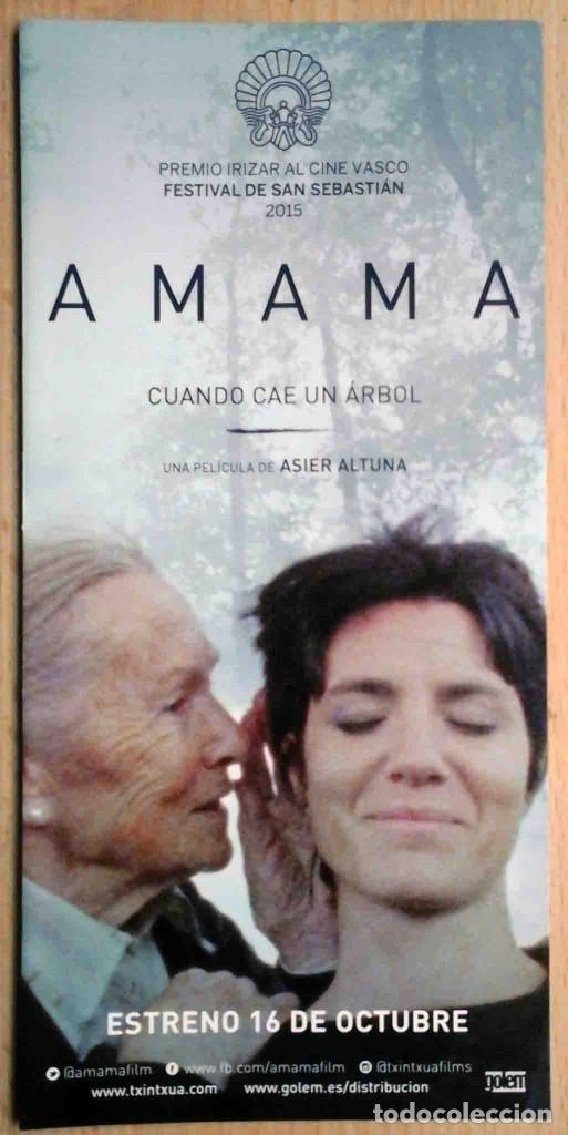 Cine: Fo0lleto original: Amama (Asier Altuna) Doble impresa a dos caras.