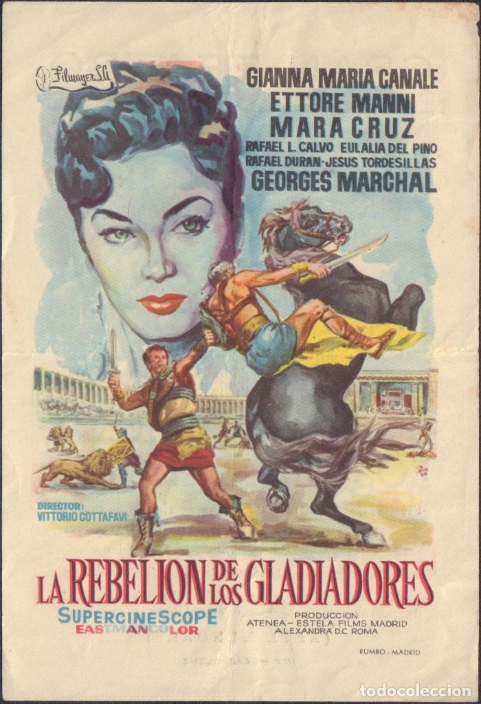 Kino: Programa sencillo de LA REBELI&Oacute;N DE LOS GLADIADORES (1958) - Gran Teatro de Elche