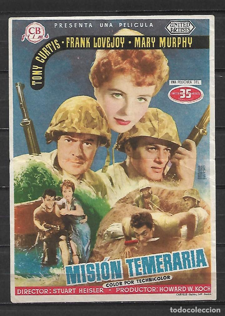 Cine: mision temeraria, programa de mano - Foto 1