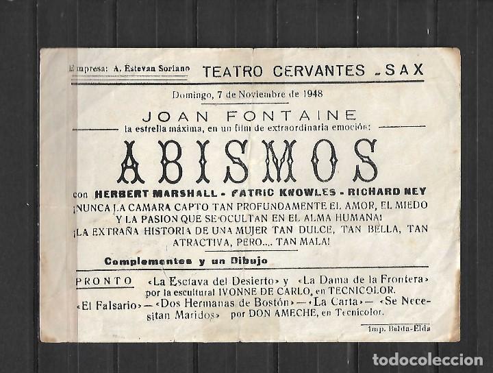 Cine: ABISMOS, programa de mano - Foto 2