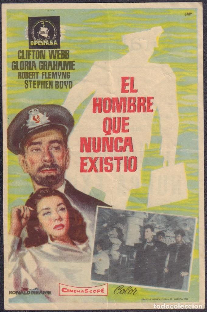 Cine: Programa sencillo de EL HOMBRE QUE NUNCA EXISTI&Oacute; (1956) - Gran Teatro de Elche - Foto 1