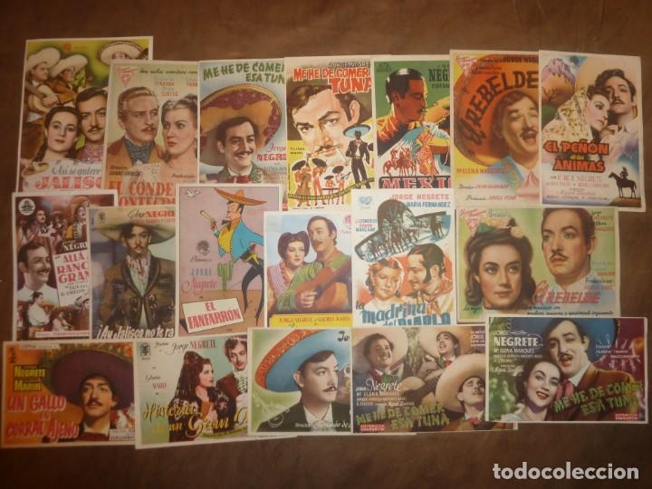 Cine: CONJUNTO DE 17 PROGRAMAS DE MANO DE JORGE NEGRETE TODOS DISTINTOS - Foto 1