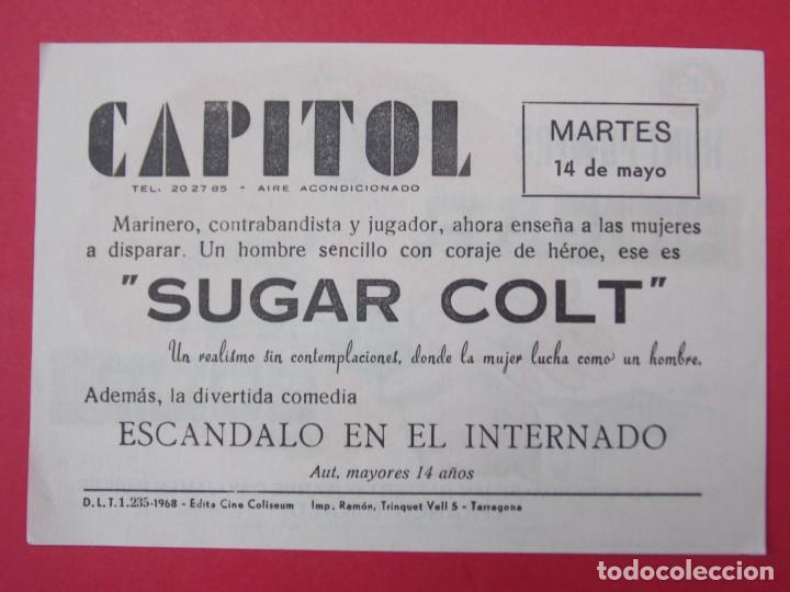 Cine: SUGAR COLT - A&Ntilde;O 1967 - FOLLETO - PROGRAMA CINE CAPITOL -TARRAGONA...L904