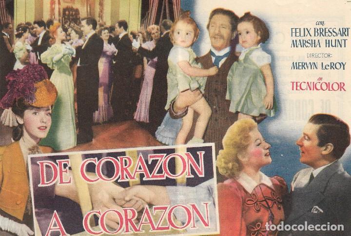 Cine: PN - PROGRAMA DOBLE - DE CORAZ&Oacute;N A CORAZ&Oacute;N - GREER GARSON, WALTER PIDGEON - TEATRO CERVANTES - 1941 - Foto 2