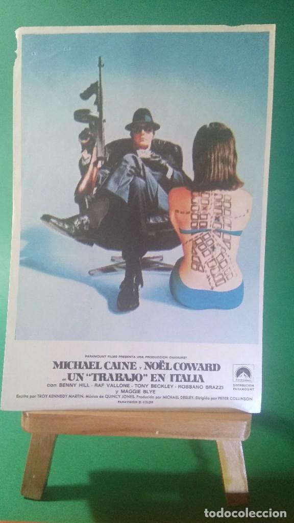 Folhetos de m&atilde;o de filmes antigos de cinema: FOLLETO DE MANO UN TRABAJO EN ITALIA-PETER COLLINSON-MICHAEL CAINE-NOEL COWARD