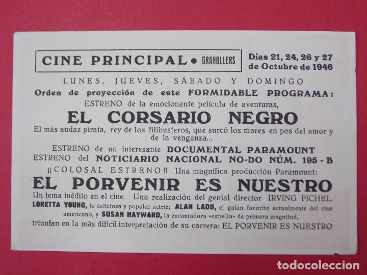 Foglietti di film di film antichi di cinema: EL PORVENIR ES NUESTRO- A&Ntilde;O 1946 - FOLLETO - PROGRAMA CINE PRINCIPAL -GRANOLLERS...L910