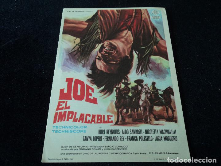 Cine: JOE EL IMPLACABLE BURT REYNOLDS FERNANDO REY - Foto 1