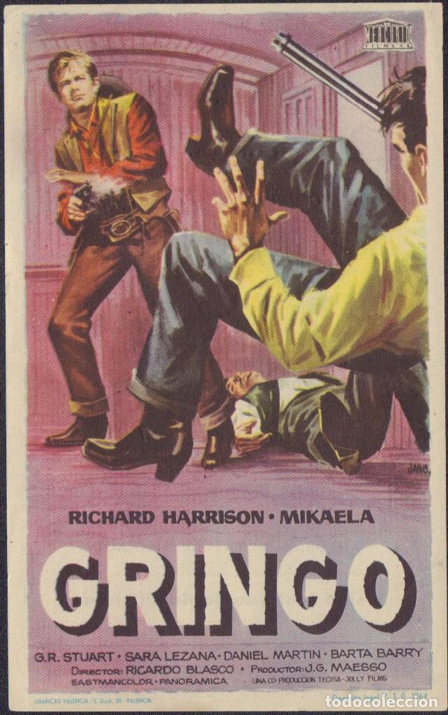 Cine: Programa sencillo de GRINGO (1963) - Cine Col&oacute;n de Alcoy - Foto 1