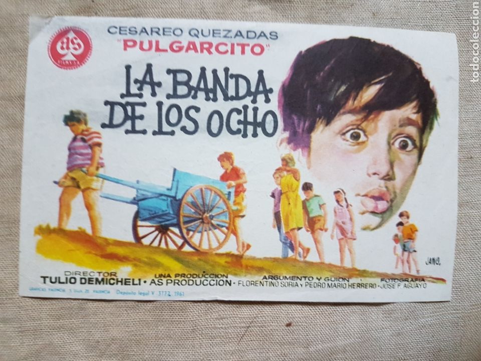 Cine: Folleto de cine la banda de los ocho