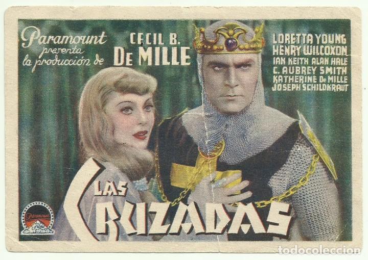 Cine: PTCC 046 LAS CRUZADAS PROGRAMA TARJETA PARAMOUNT LORETTA YOUNG CECIL B. DEMILLE - Foto 1