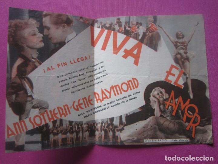 Cine: VIVA EL AMOR GENE RAYMOND PROGRAMA DE CINE DOBLE, C2 - Foto 5