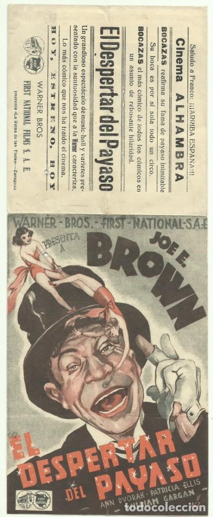 Cine: PTCC 046 EL DESPERTAR DEL PAYASO PROGRAMA DOBLE WARNER JOE E. BROWN ANN DVORAK - Foto 2